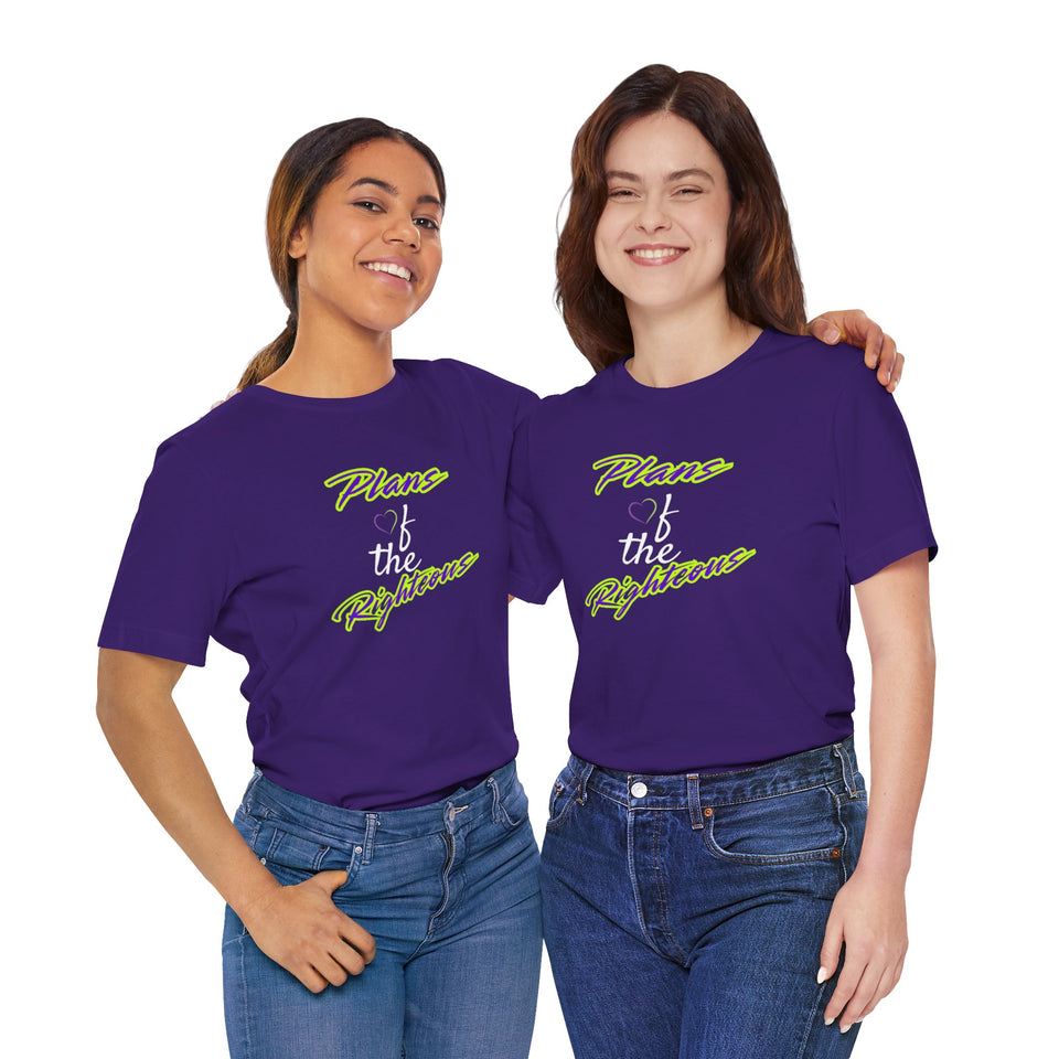 Inspirational Unisex Jersey Tee - "Plans of the Righteous"