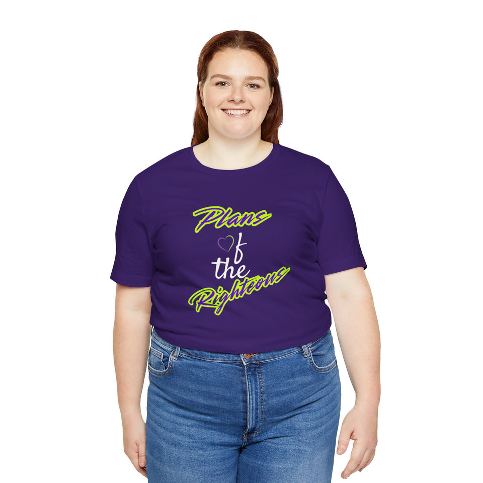 Inspirational Unisex Jersey Tee - "Plans of the Righteous"