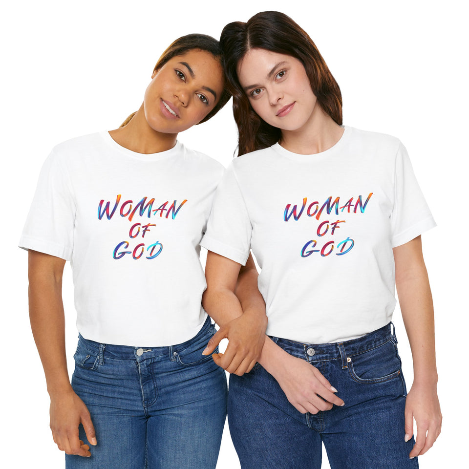 Woman of God Unisex Short Sleeve Tee - Vibrant Faith-Inspired T-Shirt