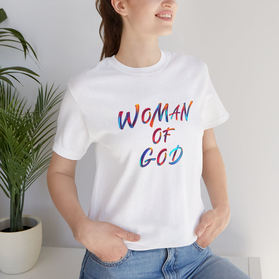Woman of God Unisex Short Sleeve Tee - Vibrant Faith-Inspired T-Shirt
