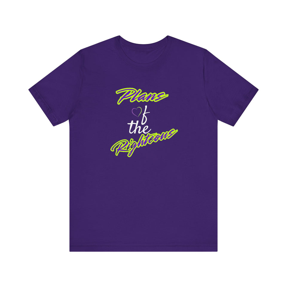 Inspirational Unisex Jersey Tee - "Plans of the Righteous"