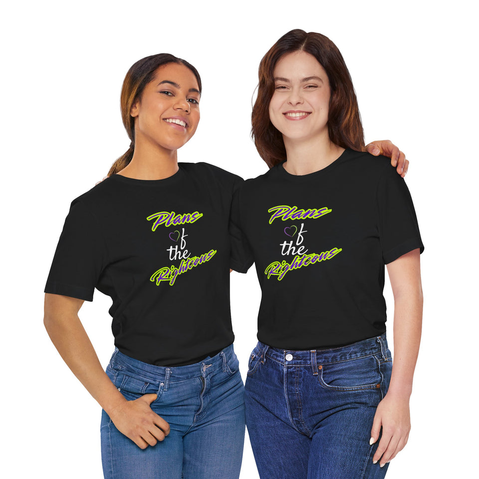 Inspirational Unisex Jersey Tee - "Plans of the Righteous"