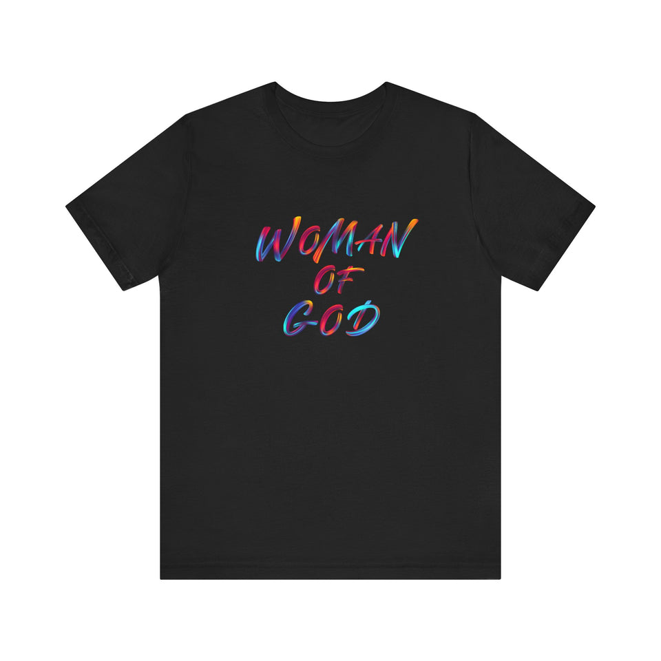 Woman of God Unisex Short Sleeve Tee - Vibrant Faith-Inspired T-Shirt