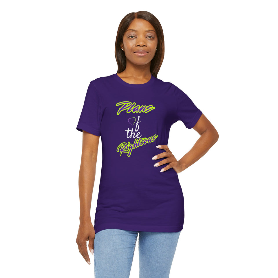 Inspirational Unisex Jersey Tee - "Plans of the Righteous"